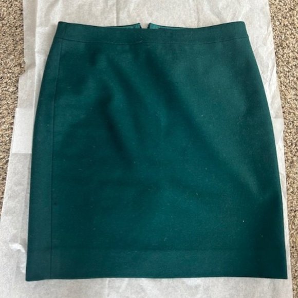 J Crew Dark Green No 2 pencil skirt size 12 - Picture 3 of 8